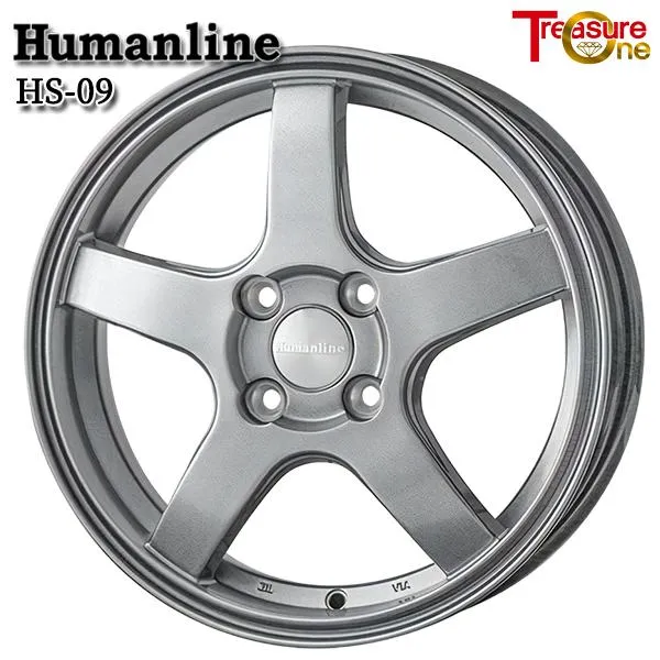 4/17〜19 P10倍 トレジャーワン ヒューマンライン HS09 16インチ 6.5J 5H100 +45 ダークグレー アルミホイール単品 1本 4本以上送料無料
