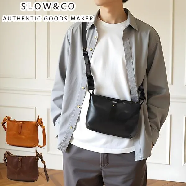 最大51%★5/28迄 SLOW ショルダーバッグ メンズ レディース 斜めがけバッグ ブランド スロウ バッグ 大人 軽量 軽い 小さめ 本革 レザー herbie 49S298K