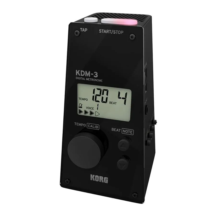 KORG(コルグ) メトロノーム KDM-3 BK ブラック 個人練習 パート練習 アンサンブル練習に最適 大音量 120時間連続稼働 軽量