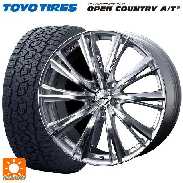 送料無料 サマータイヤホイール 4本セット 235/60R18 103H トーヨー オープンカントリー AT3 ホワイトレター ウェッズ レオニス W