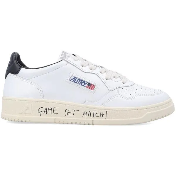 Autry オートリー メンズ - スニーカー Autry Medalist Leather Low Game Set Match! White Black 【EU_41(26.0cm) 】