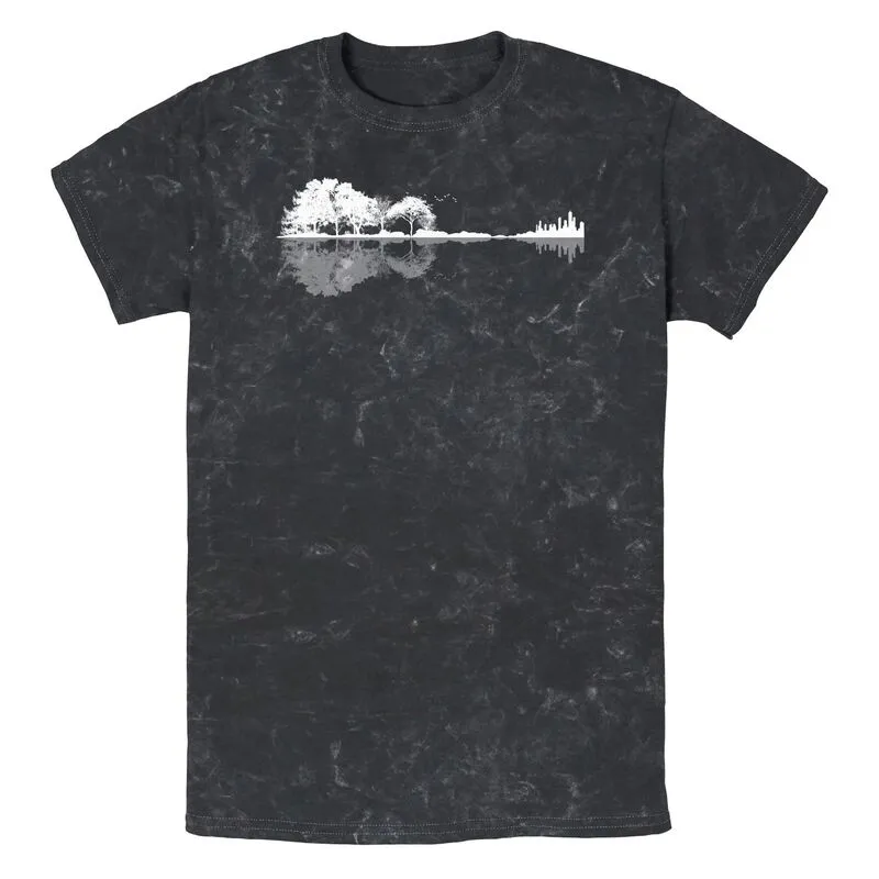アニメキャラクター メンズ トップス Tシャツ グラフィック Licensed Character Men Nature Guitar Graphic Tee Black ブラック