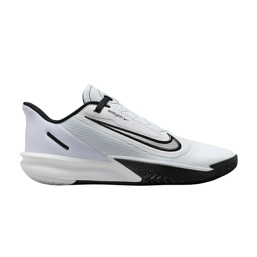 ナイキ 白色 ホワイト 黒色 ブラック WHITE BLACK スニーカー メンズ NIKE PRECISION 7 EASYON / WHITE BLACK