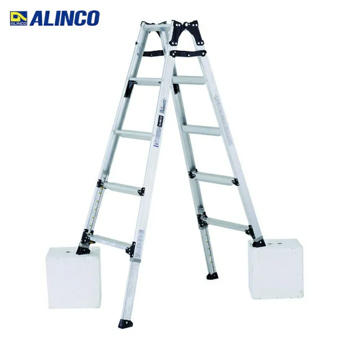 アルインコ ALINCO 伸縮脚立(ステップ幅広)150cm 最大使用質量100kg (1台) PRW150FX
