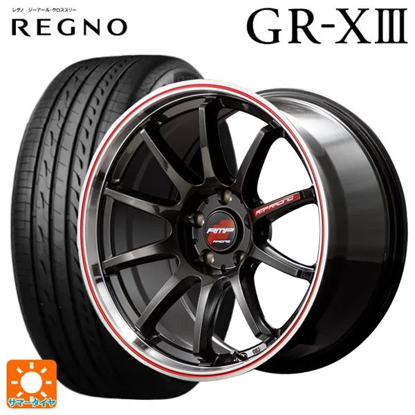 送料無料 サマータイヤホイールセット 245/40R18 93W ブリヂストン レグノ GR-X3 正規品 エムアイディー MIDレーシング R10
