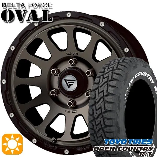 サマータイヤ ホイール4本セット 285/70R17インチ 6H139.7 デルタフォース オーバル マットスモーク トーヨー オープンカントリー R/T ホワイトレター