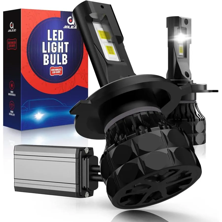 【並行輸入品】AOLEAD H4 9003 LED ヘッドライト電球 Canbusエラーフリー 120W 30000LM 800%明るさ 6000K
