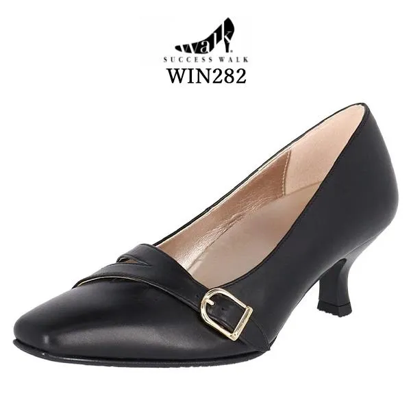ワコール wacoal サクセスウォーク success walk WIN282 5cmヒール パンプス スクエアトゥ シューズ 靴 牛革