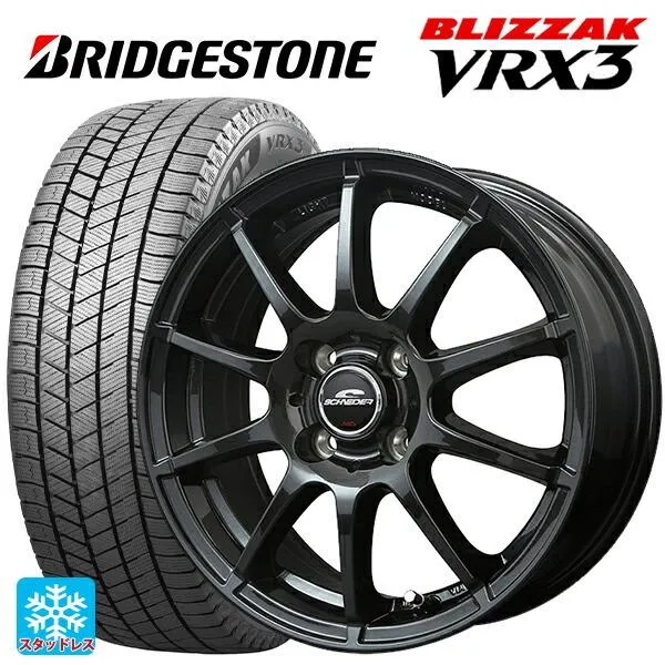 送料無料 スタッドレスタイヤホイール 4本セット 175/65R15 84Q ブリヂストン ブリザック VRX3 正規品 # エムアイディー MIDホ