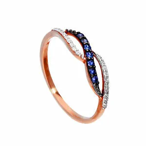 【送料無料】ジュエリー・アクセサリー ローズゴールドサファイアインフィニティスワールリングクリアクリスタル9ct rose oro amp; zaffiro anello infinity swirl w chiaro cz cristalli iu