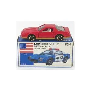 中古トミカ 1/66 シボレー カマロ Z28(レッドメタリック×ゴ ールド/青箱/日本製) 「トミカ