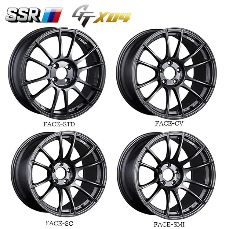 16インチ 4H100 5J 5J+48 4穴 ホイール 【1本単品 新品】 ダークガンメタ GTX04 送料無料 SSR