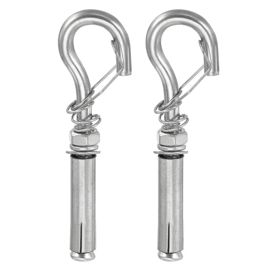 【並行輸入品】MECCANIXITY 拡張フック M8 コンクリート壁フック 拡張ネジフック アンカーボルト バックル付き 304ステンレススチ