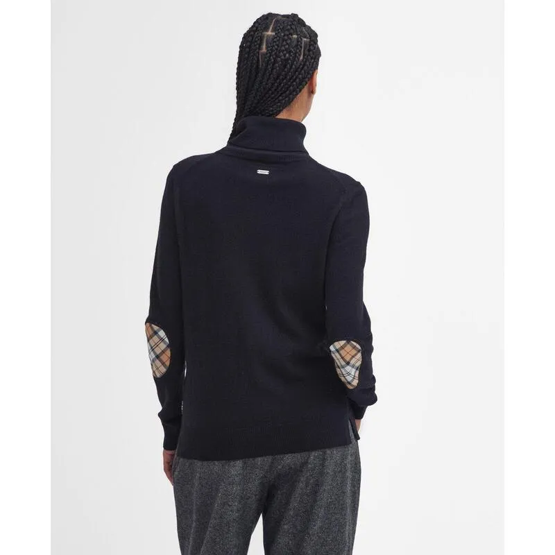 バブアー レディース アウター ニット・セーター Barbour Pendle Roll-Neck Jumper Black/H Tartan ブラック