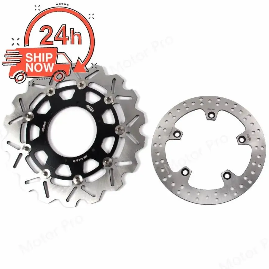 【並行輸入品】 Bmw F650GS ABS 2008-2011 フロントリアブレーキディスクディスクローターキットバイク F650GS F650 650GS 2009 2010 CNC アルミ黒