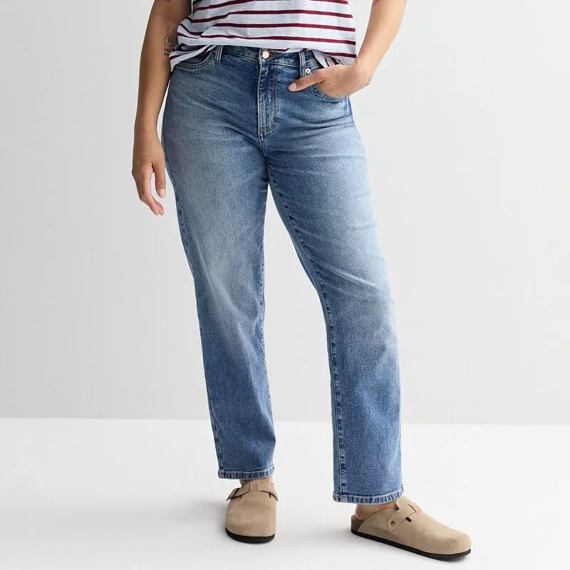 ソノマ レディース ボトムス デニムパンツ ストレート ジーンズ Womenonoma Goods For Life Curvy High-Rise Straight Leg Jeans Medium Wash