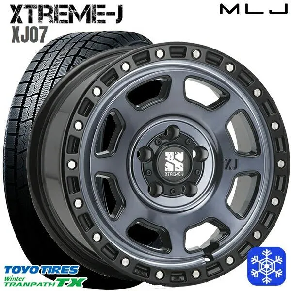 90ノア 205/60R16インチ TOYO トーヨー ウィンター トランパス TX 5H114.3 スタッドレスタイヤホイール4本セット エクストリームJ XJ07 GB/MI