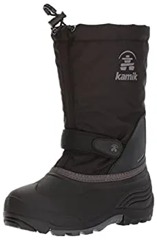【中古】【輸入品・未使用】Kamik Girls Waterbug5 Snow Boot%ｶﾝﾏ% Black/Charcoal%ｶﾝﾏ% 5 Medium US Big Kid