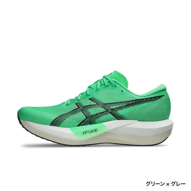 アシックス MAGIC SPEED 5 マジックスピード5 1013A183 メンズ レディス 陸上/ランニング ランニングシューズ 2E : グリーン×グレー asics