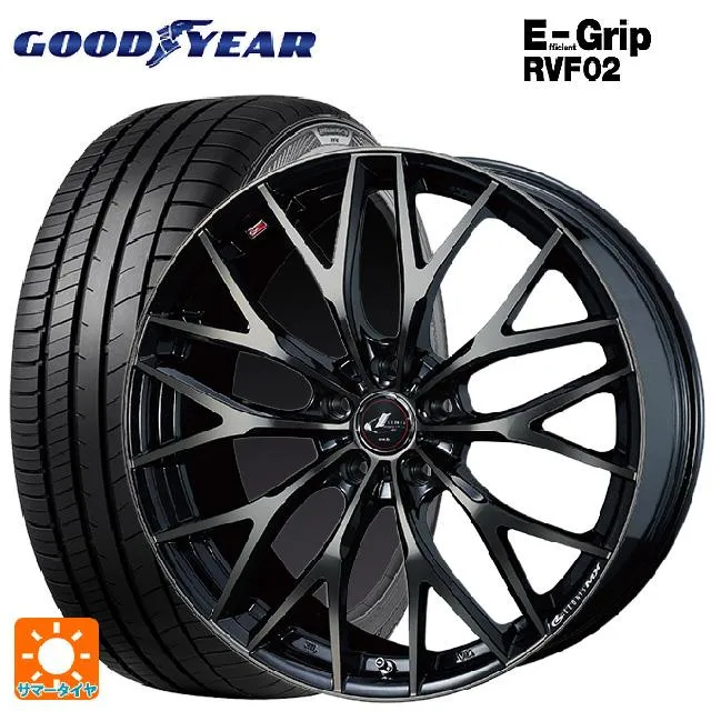 送料無料 サマータイヤホイールセット 225/40R19 93W XL グッドイヤー エフィシェントグリップ RVF02 ウェッズ レオニス MX 1