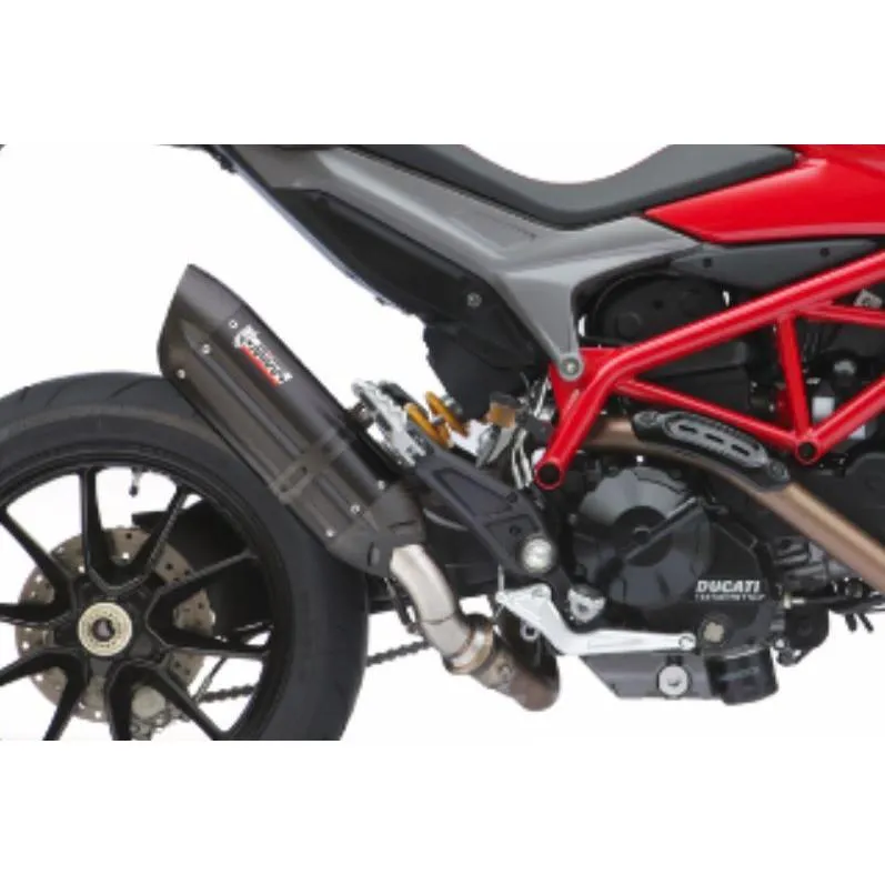 Mivv Exhaust Ducati Hypermotard821 13-15 スリップオン (触媒あり) SUONO BLACK ブラックステンレス D.029.L9-ACC.033.A1