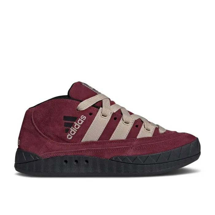 アディダス Adidas 【 Adimatic Mid Maroon Wonder Beige Men Maroon/Wonder Beige/Core Black 】 ミッド メンズ マルーン ベージュ コア 黒色 ブラック