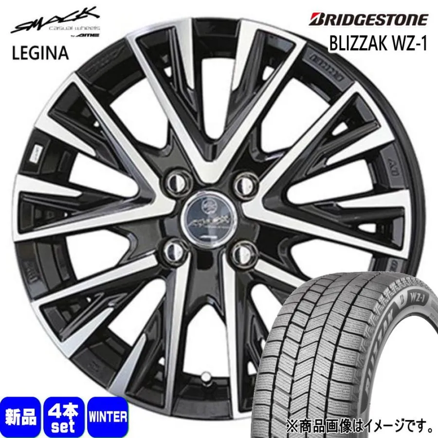 イグニス クロスビー ラクティス100系  ブリヂストン 175/60R16 82Q BLIZZAK WZ-1 冬用 スタッドレスタイヤ SMACK LEGINA
