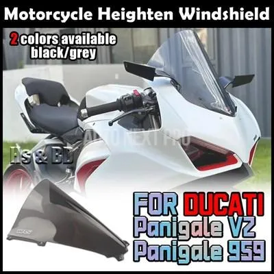 【並行輸入品】ドゥカティ用バイクフロントガラス フロントガラス強化 スポイラーカバー拡大 レーシングv2v4用フロントガラス