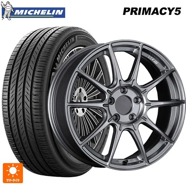 送料無料 サマータイヤホイール 4本セット 225/60R18 104V XL ミシュラン プライマシー5 正規品 タナベ SSR GT X01 18