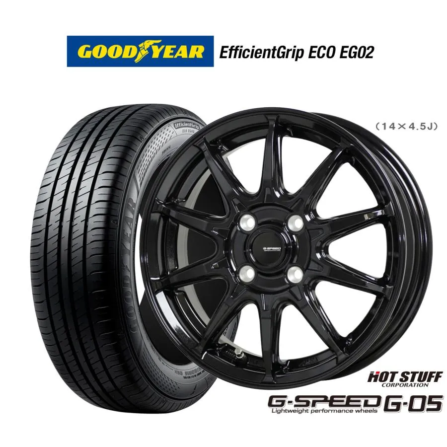 サマータイヤ ホイール4本セット ホットスタッフ G.speed G-05 グッドイヤー エフィシエント グリップ エコ EG02 195/65R15