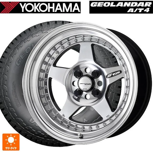 送料無料 サマータイヤホイールセット 215/70R16 100H ヨコハマ ジオランダー AT4 G018 ブラックレター 正規品 ワーク マイスタ