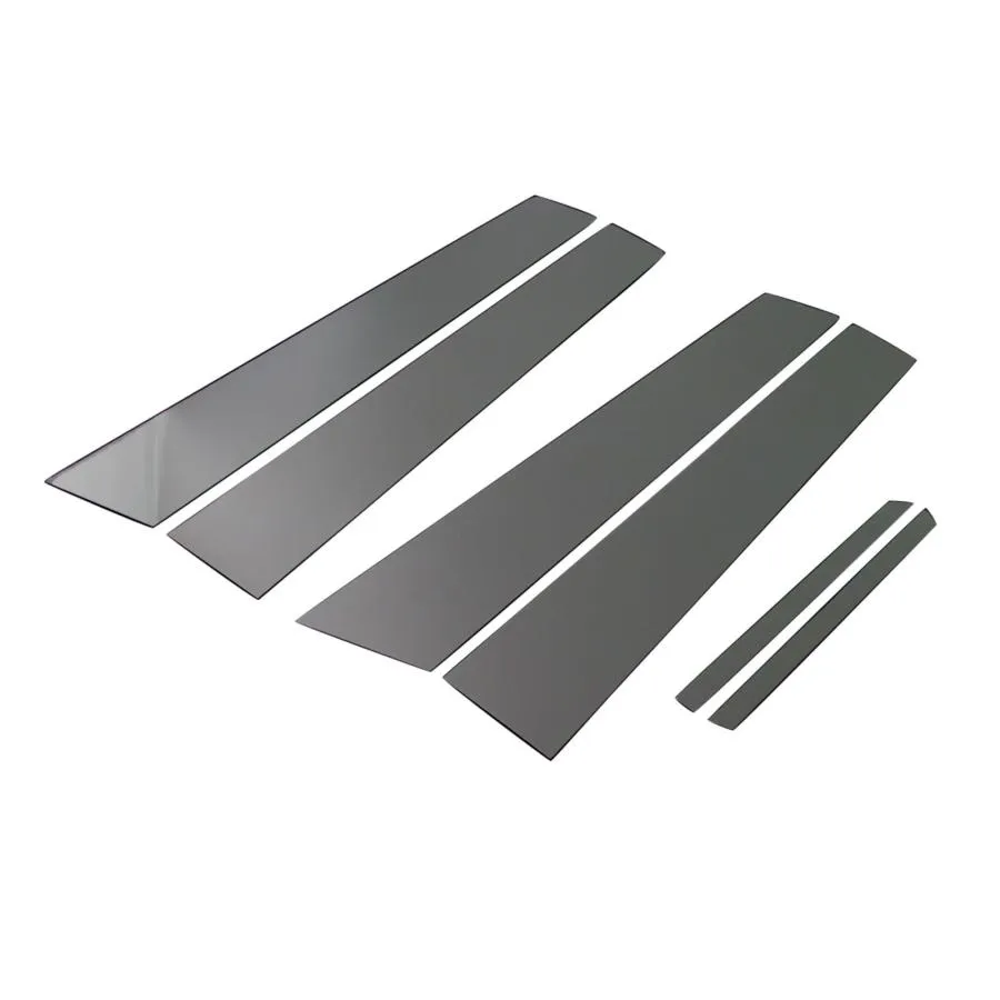 BRIGHTZ マークIIブリット 110 115 超鏡面ステンレスブラックメッキピラーパネル バイザー有用 6PC 【 PIL-BLA-335 】