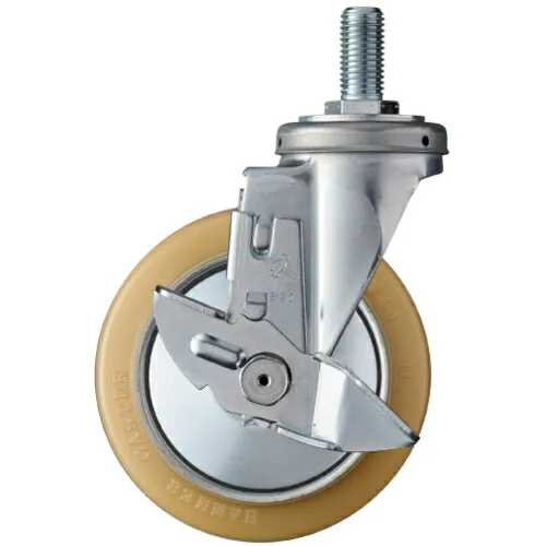 ハンマーキャスター ねじ込み式 旋回式スレンタ車輪（ローラーベアリング）１５０ｍｍ ストッパー付 【品番：413SA-URB150】