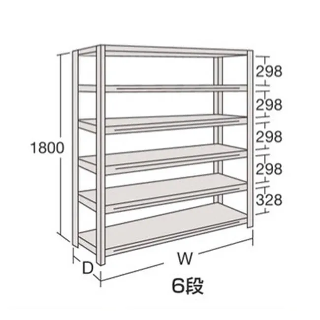 【直送品】 サカエ 63型軽量棚 A型オープン棚 63X6AY-ZH15 (268735) 【特大・送料別】