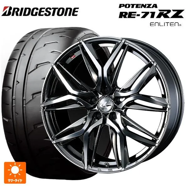 送料無料 サマータイヤホイール 4本セット 225/40R19 93W XL ブリヂストン ポテンザ RE-71RZ 正規品 ウェッズ レオニス LM