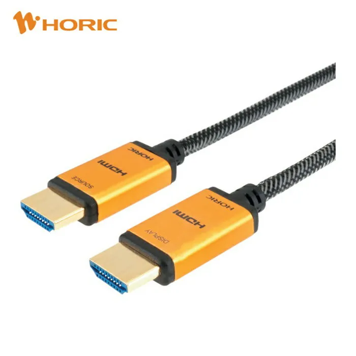 HORIC 光ファイバー HDMIケーブル 20m メッシュケーブル ゴールド HH200-539GM (1本) HH200-539GM