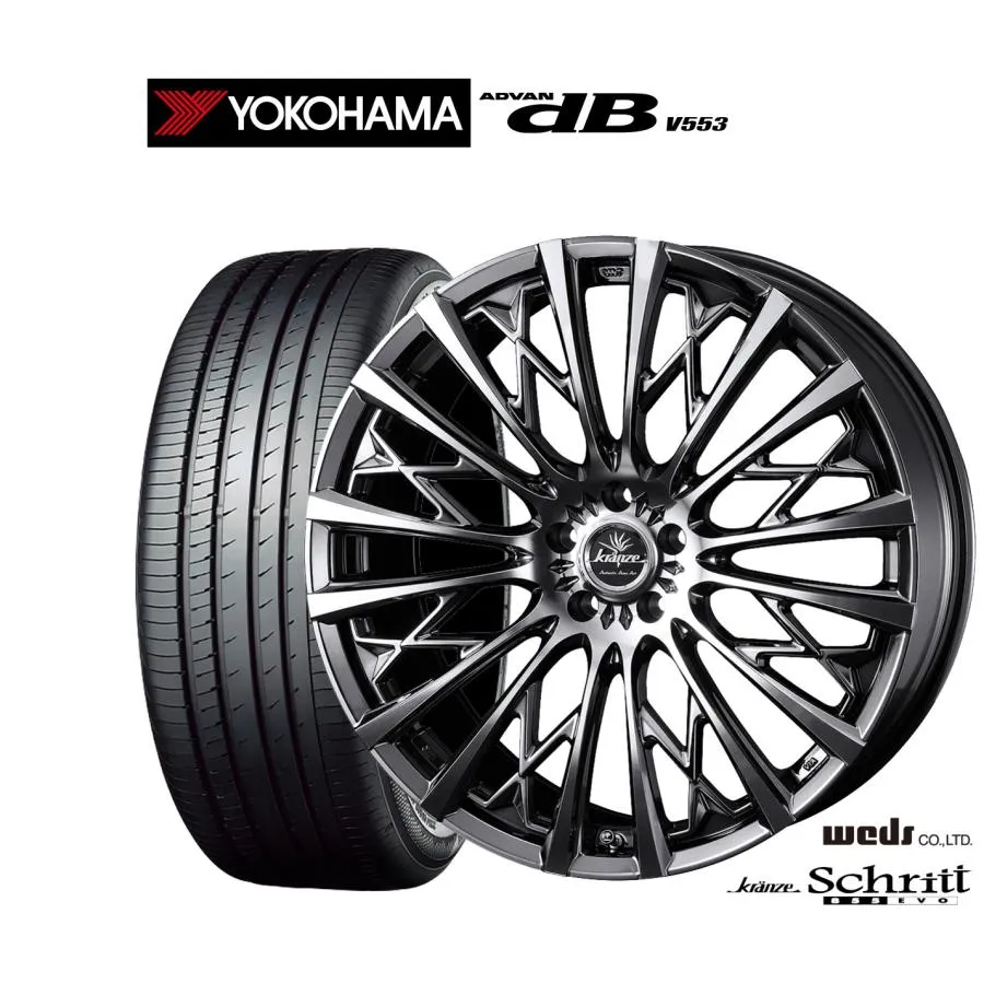 サマータイヤ ホイール4本セット ウェッズ クレンツェ シュリット 855EVO ヨコハマ ADVAN アドバン dB(V553) 215/45R18