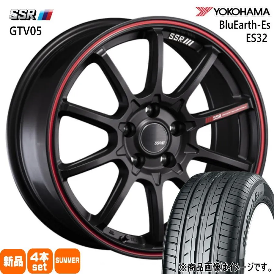 T30/T31エクストレイル /20系ヴェルファイア ヨコハマ 215/60R17 96H BluEarth-Es ES32 夏用 サマータイヤ GTV05 17インチ