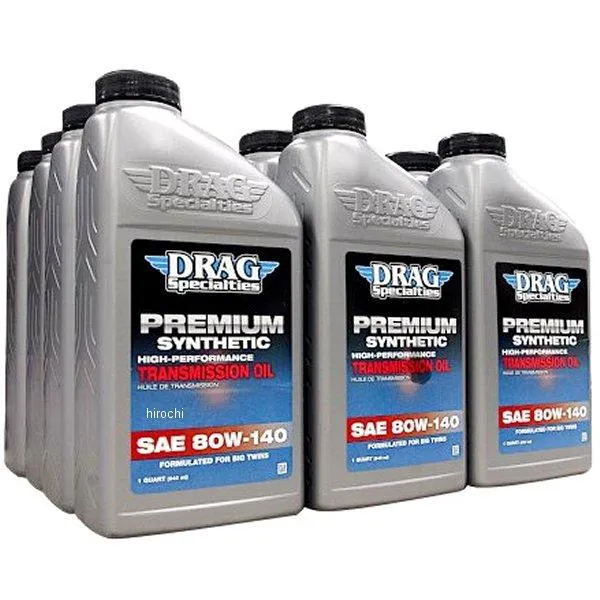【メーカー在庫あり】 3603-0071C ガッツクローム DRAG トランスミッションオイル 100%化学合成 80W140 ビッグツイン用 12本入り JP店