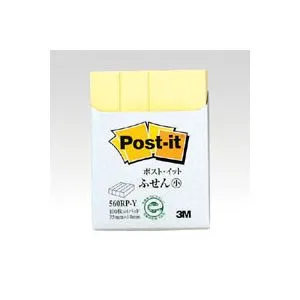 【ポイント20倍】（まとめ） 住友スリーエム ポストイット(R) 再生紙 4個入り 横14×縦75mm 560RP-Y イエロー 4個入 【×10セット】