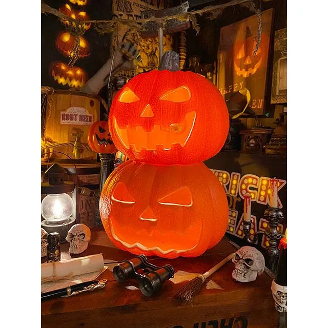 ハロウィン ダブルパンプキンランタン LLサイズ 全長45cm ■ アメリカン雑貨 アメリカ雑貨 パーティー 飾り