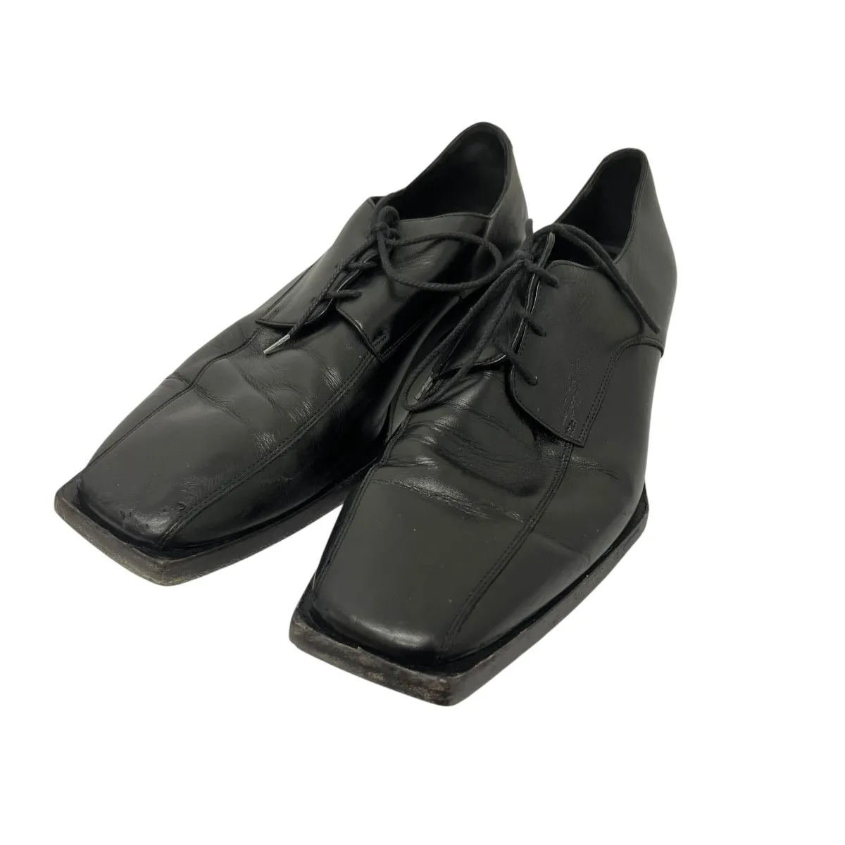 【中古】<br>BALENCIAGA<br>スクエアトゥーダービーシューズ ブラック サイズ：43<br>【価格見直し】