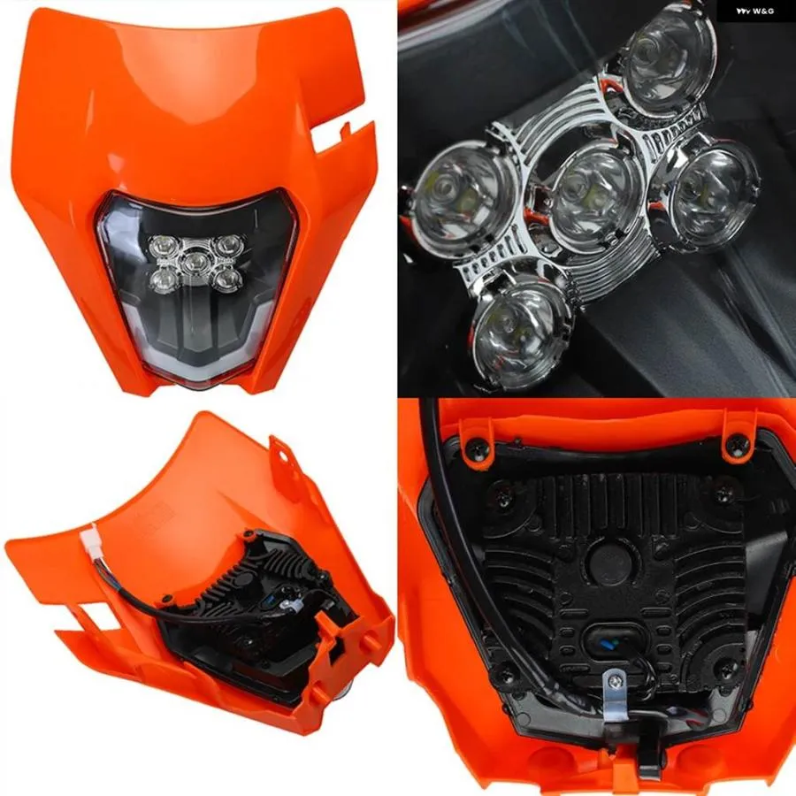 並行輸入品 バイク 用12V LED ヘッドライト フェアリング E8 EMARK ヘッドランプ KTM SX SX-F EXC XC-W XC-F WR DRZ KX YZ KLX F