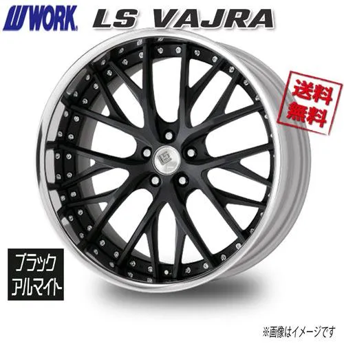 WORK LS VAJRA ブラックアルマイト 22インチ 5H114.3 9J-9 1本 73.3 送料無料
