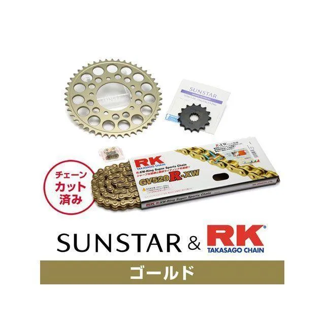 セット商品 V-TWIN MAGNA KR31603 サンスター スプロケット＆RKチェーンキット（ゴールド） SET