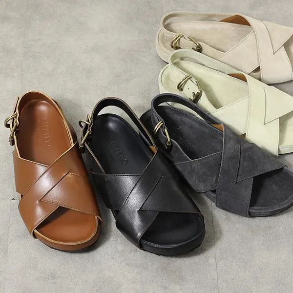 BUTTERO ブッテロ サンダル CORTONA Sandals コルトナ B11361 メンズ スエード レザー バックストラップ シューズ 靴