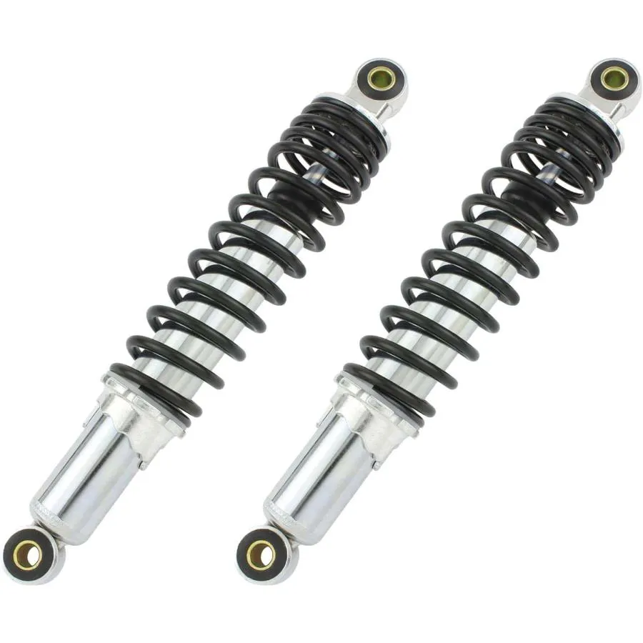 【4月28日出荷】シフトアップ モンキー/ゴリラ リアショック Type-1 (305mm)メッキ/ブラック 2本入り  205305-36-10