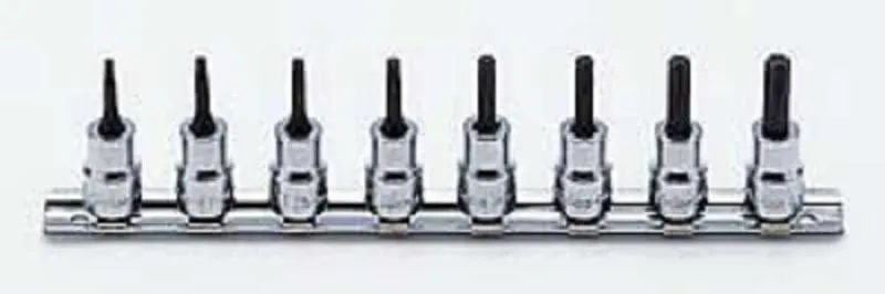 コーケン 3/8(9.5mm)SQ. トルクスビットソケットレールセット 8ヶ組 RS3025/8-L38