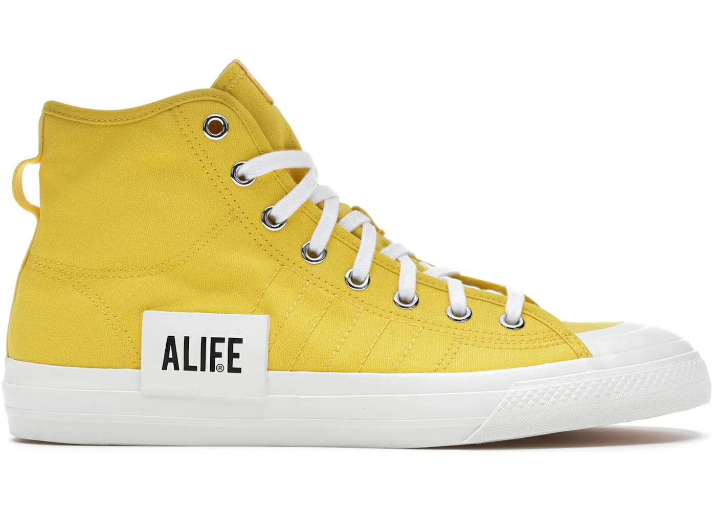 アディダス エーライフ 黄色 イエロー 白色 ホワイト スニーカー メンズ ADIDAS NIZZA HI ALIFE YELLOW / WONDER GLOW OFF WHITE OFF WHITE