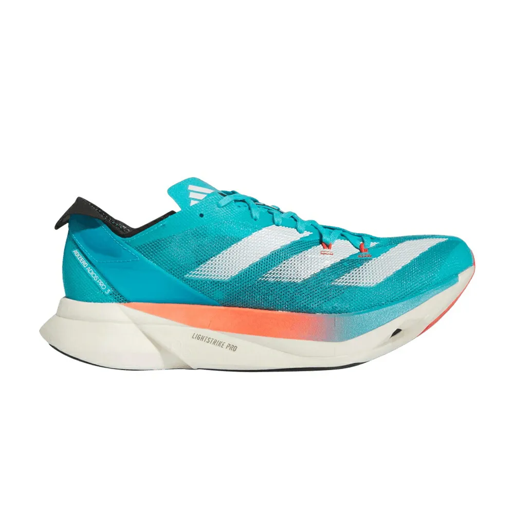 アディダス アディゼロ アディオス プロ シアン 白色 ホワイト LUCID WHITE スニーカー レディース ADIDAS WMNS ADIZERO ADIOS PRO 3 CYAN / LUCID CYAN CLOUD WHITE BRIGHT